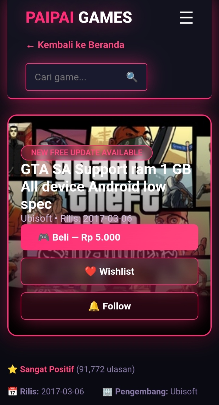 Buka Detail Game