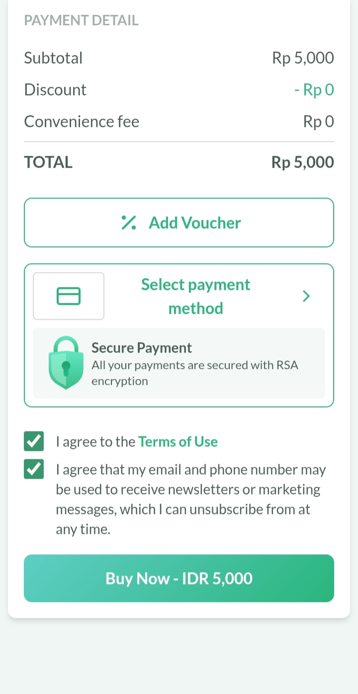 Pilih checkout